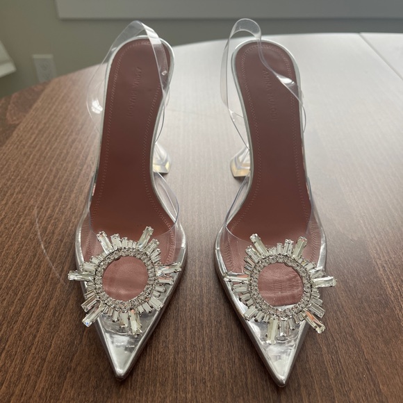 Amina Muaddi Begum Crystal-Embellished PVC Pumps - Picture 2 of 6
